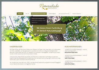 Webdesign Naturschule Sachsen